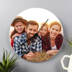 Personalised Glass Photo Clock - Personalised Couples Gifts - Personalise With A Photo Of Your Choosing