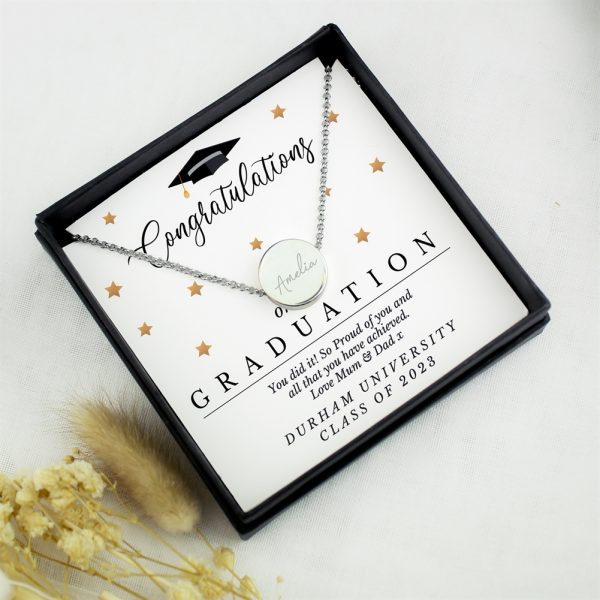 Personalised Graduation Sentiment Necklace Gift