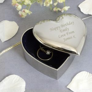 Personalised Heart Trinket Box - Personalised Gifts - An Elegant Gift For Ladies Of All Ages