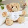 Personalised Initial Teddy Bear - Christening Gift - Soft Plush Bear Perfect For Any Occasion & Personalise Jumper With Initial, Name And Message