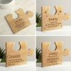 Personalised Jigsaw Piece Wooden Drink Coasters - Personalised Gifts - A Lovely, Unique Keepsake Gift, Sentimental And Useful
