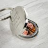 Personalised Keyring Locket - Personalised Gifts For Her - Chic Keyring Silver Locket, Holds 2 Photos