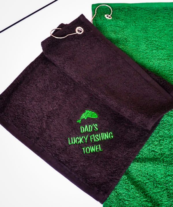 Personalised Lucky Fishing Towel - Personalised Gift - Personalised Fishing Towel Makes For Great Fishing Themed Gifts For Anyone