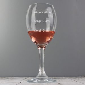 Personalised Measures Wine Glass - Personalised Gifts - Personalise This Fantastic Wine Glass With A Name Or Role