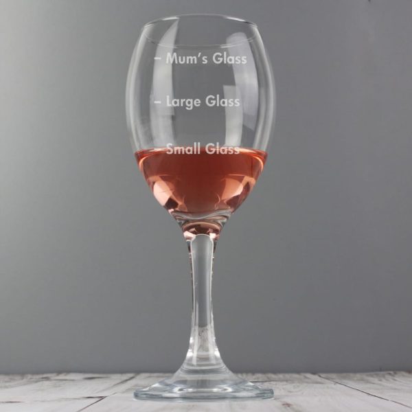 Personalised Measures Wine Glass - Personalised Gifts - Personalise This Fantastic Wine Glass With A Name Or Role