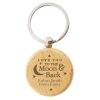 Personalised Moon & Back Wooden Keyring - Personalised Gifts - Lovely Moon & Back Keyring