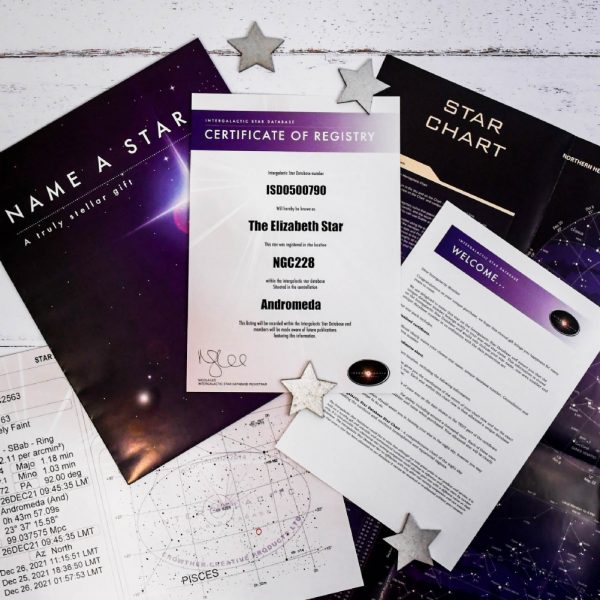 Personalised Name a Star Gift Set - A Novelty Gift Out of this World!