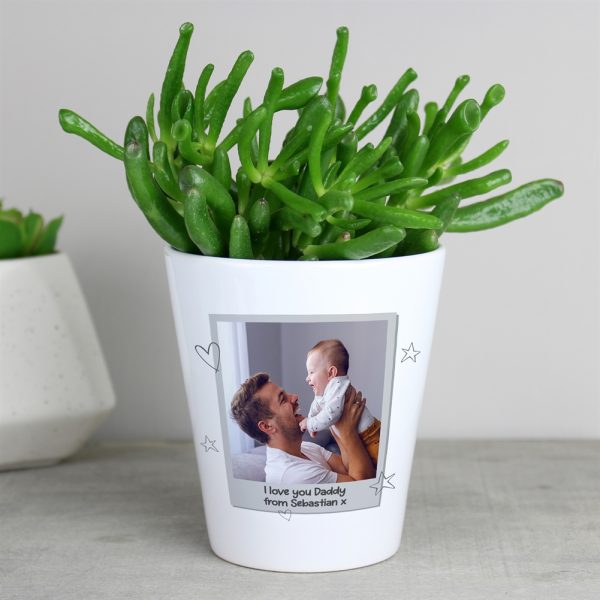 Personalised Photo Upload Plant Pot - Indoor Plant Pot Gift for the Home