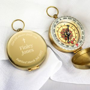 Personalised Religious Compass - Personalised Gift - Religious Compass & This Compass Will Always Keep Their Thoughts Pointed Towards God