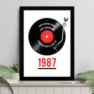 Personalised Retro Record Print - Personalised Gifts - An Ideal Gift For Music Lovers
