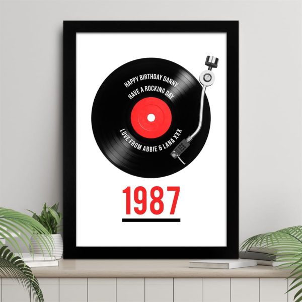 Personalised Retro Record Print - Personalised Gifts - An Ideal Gift For Music Lovers