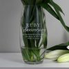 Personalised Ruby Anniversary Glass Bullet Vase - Personalised 40th Wedding Anniversary Gifts - Elegant Glass Vase Perfect For A 40th Anniversary