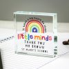 Personalised "Shape Little Minds" Teacher Glass Token - Teacher Gift