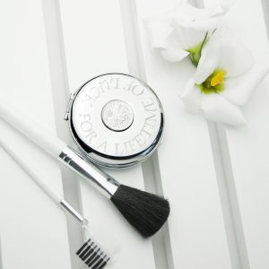 Personalised Silver Plated Lucky Sixpence Compact Mirror Keepsake Gift