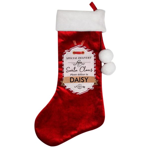 Personalised Special Delivery Luxury Stocking - Personalised Gifts - A Stunning Way To Present Gifts Or Decorate Your Home At Christmas