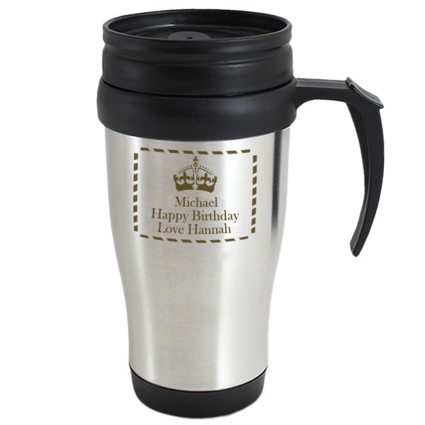 Personalised Travel Mug - Personalised Gift Mug - This Wonderful Personalised Travel Mug That Can Be Engraved With A Message