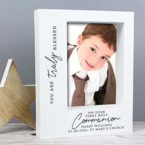 Personalised "Truly Blessed" Communion Frame - Ideal Gift For First Holy Communion