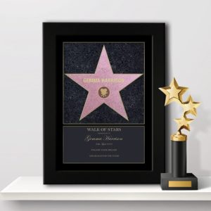Personalised Walk of Stars Print - Frame Option for Superstar Gift