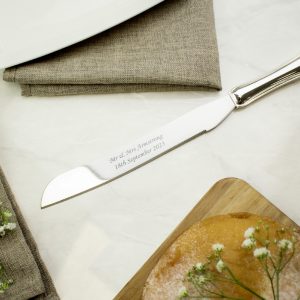 Personalised Wedding Cake Knife - Engraved Silver Plated Keepsake Gift