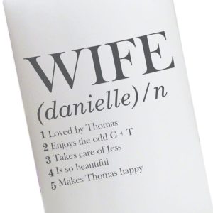 Personalised Wife Definition Candle - Personalised Gifts - For The Wife No One Else Can Hold A Candle To With A Burn Time Of 58 Hours
