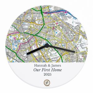 Personalised Wooden Map Clock - Personalised Gifts - Capture Your Very Own Postcode In A Fabulous Clock