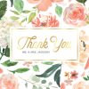 Petite Bouquet 8x6" (20x15cm) Foil Flat Card set of 20, Card & Stationery square Pink