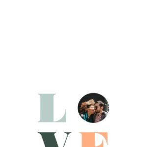 Picture Of Love Personalised Tea Towel, Gifts Multi