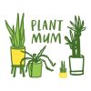 Plant Mum Personalised Plant Pot, Gifts Green