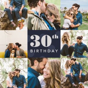 Polka Dot Birthday 18x18" Medium Photo Cushion (45x45cm), Gifts Blue