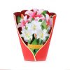 Pop Up Flower Bouquets Cards - Blue Lily, Rose, Lily, Tulip, Crane Flower And Sunflower! | Wowcher