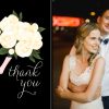 Pretty Bouquet Thank You 8x6" (20x15cm) Folded Greeting Card - Gloss, Card & Stationery Black