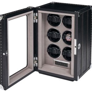 Rapport Watch Winder Roamer 6 Leather Black
