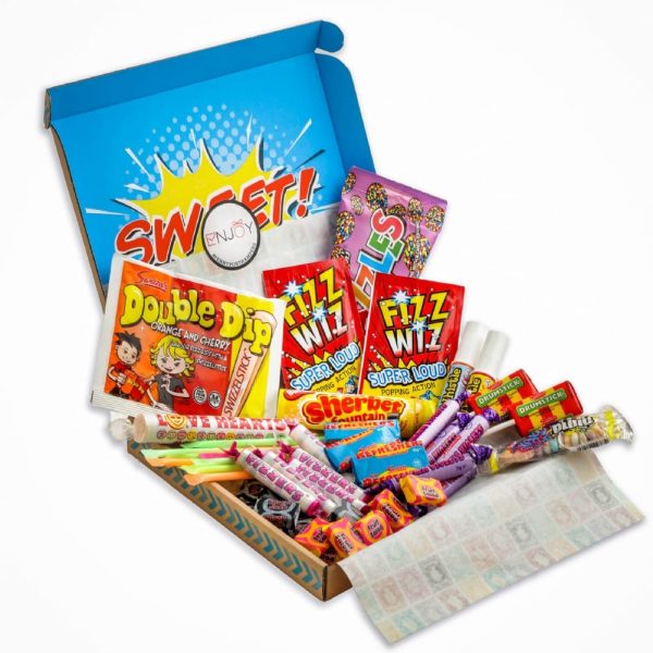 Retro Sweets Letterbox Hamper - Sweet Gift Ideas - Filled With Heaps Of Sweetness And Spoons Full Of Nostalgia