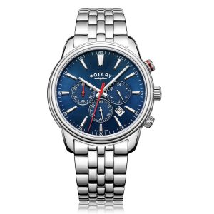 Rotary Monaco Stainless Steel Blue Men's Chronograph Watch
