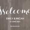 Rustic Wooden Wedding 8x9" Personalised Mouse Mat (20x23cm), Gifts Brown