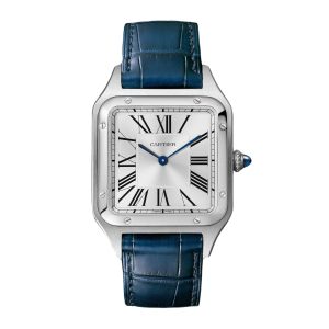 Santos-Dumont Watch Large Model, Quartz Movement, Steel, Leather