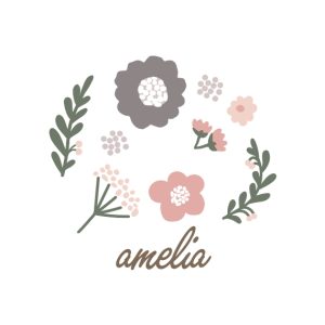 Scandi Floral Personalised Round Tin, Gifts White