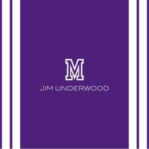 School Monogram 8x9" Personalised Mouse Mat (20x23cm), Gifts Purple