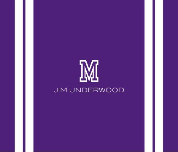 School Monogram 8x9" Personalised Mouse Mat (20x23cm), Gifts Purple