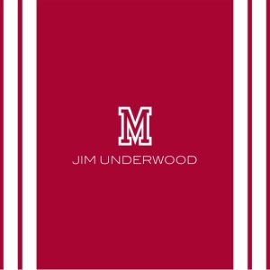 School Monogram 8x9" Personalised Mouse Mat (20x23cm), Gifts Red
