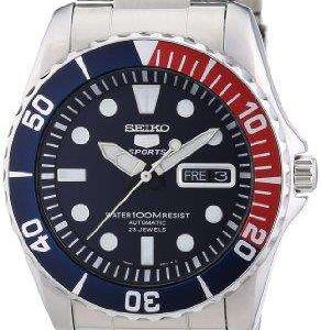 Seiko 5 Sports Automatic Sea Urchin Pepsi Dial Mens Watch SNZF15K1