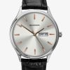 Sekonda Black Leather Silver and Rose-Gold Dial Strap Watch 1686