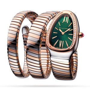 Serpenti Tubogas 35mm Green Dial Ladies Watch