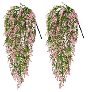 Set Of 2 Artificial Lavender Vine Bouquet - 6 Colours | Wowcher