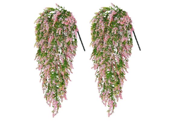 Set Of 2 Artificial Lavender Vine Bouquet - 6 Colours | Wowcher