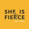 She Is Fierce 8x9" Personalised Mouse Mat (20x23cm), Gifts Yellow