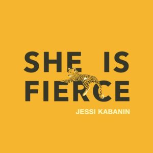 She Is Fierce 8x9" Personalised Mouse Mat (20x23cm), Gifts Yellow