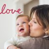 Simple Script Love 8x9" Personalised Mouse Mat (20x23cm), Gifts Red