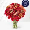 Sparkling Christmas Bouquet with Vase