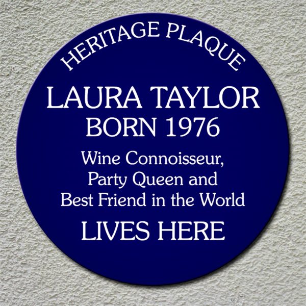 Spoof Personalised Heritage Plaque - Fun Blue Wall Sign Gift